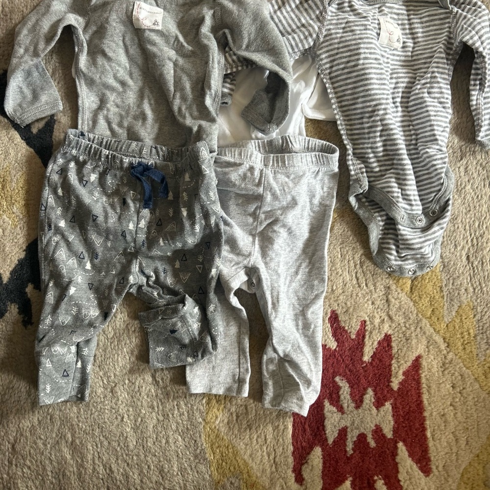 Gray Baby Clothing Set